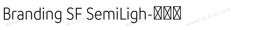 Branding SF SemiLigh字体转换
